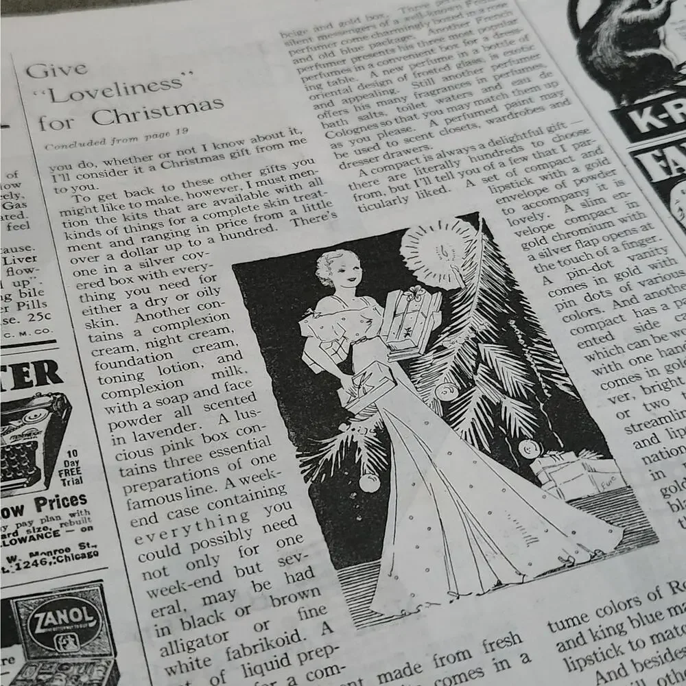 1936 Home Arts Needlecraft Christmas Magazine – Vintage Santa Claus Cover